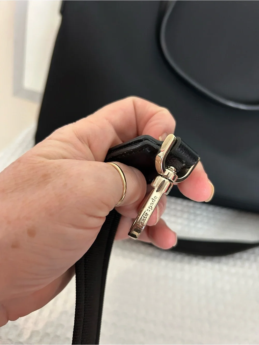 Kate Spade New York Black Nylon Laptop Briefcase Bag Crossbody